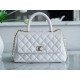 Chanel Coco Handle Calfskin Handle Small Pearl White Calfskin  