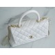 Chanel Coco Handle Calfskin Handle Small Pearl White Calfskin  