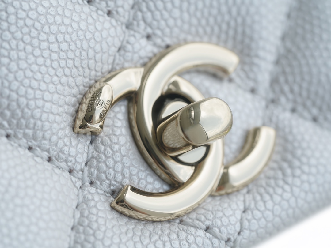 Chanel Coco Handle Calfskin Handle Small Pearl White Calfskin  