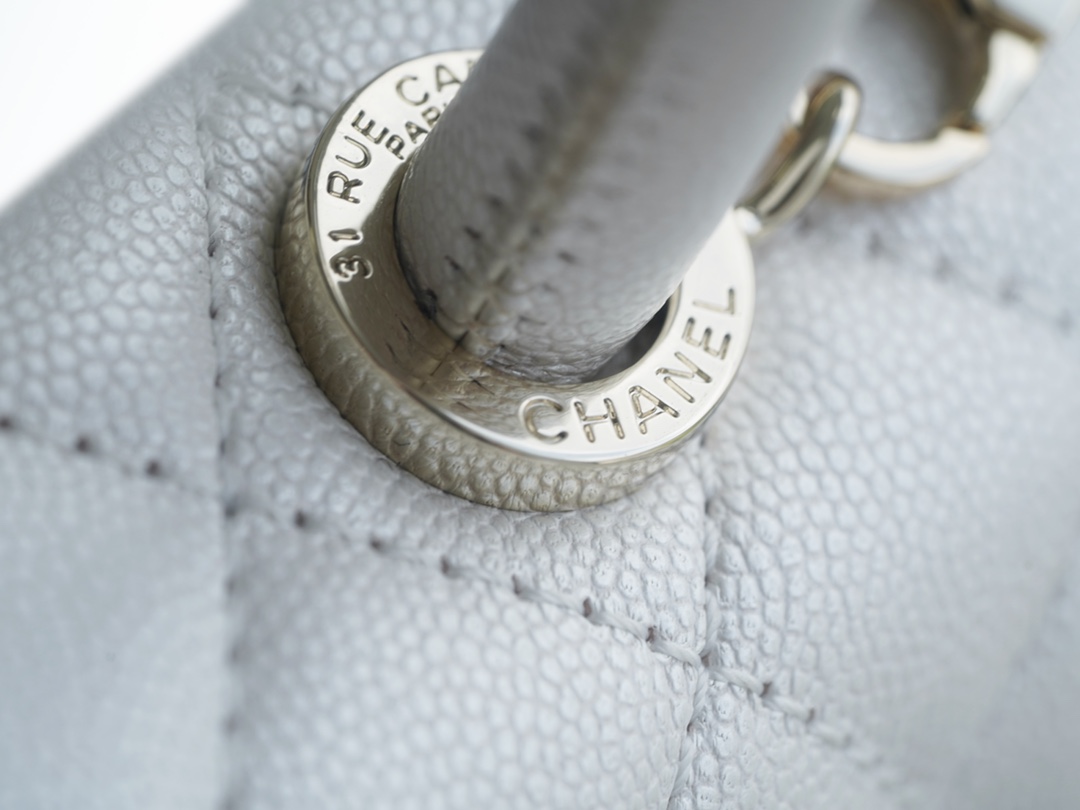 Chanel Coco Handle Calfskin Handle Small Pearl White Calfskin  