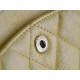 CF Classic Flap Washed Calfskin Small Pearl Yellow  