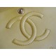 CF Classic Flap Washed Calfskin Small Pearl Yellow  