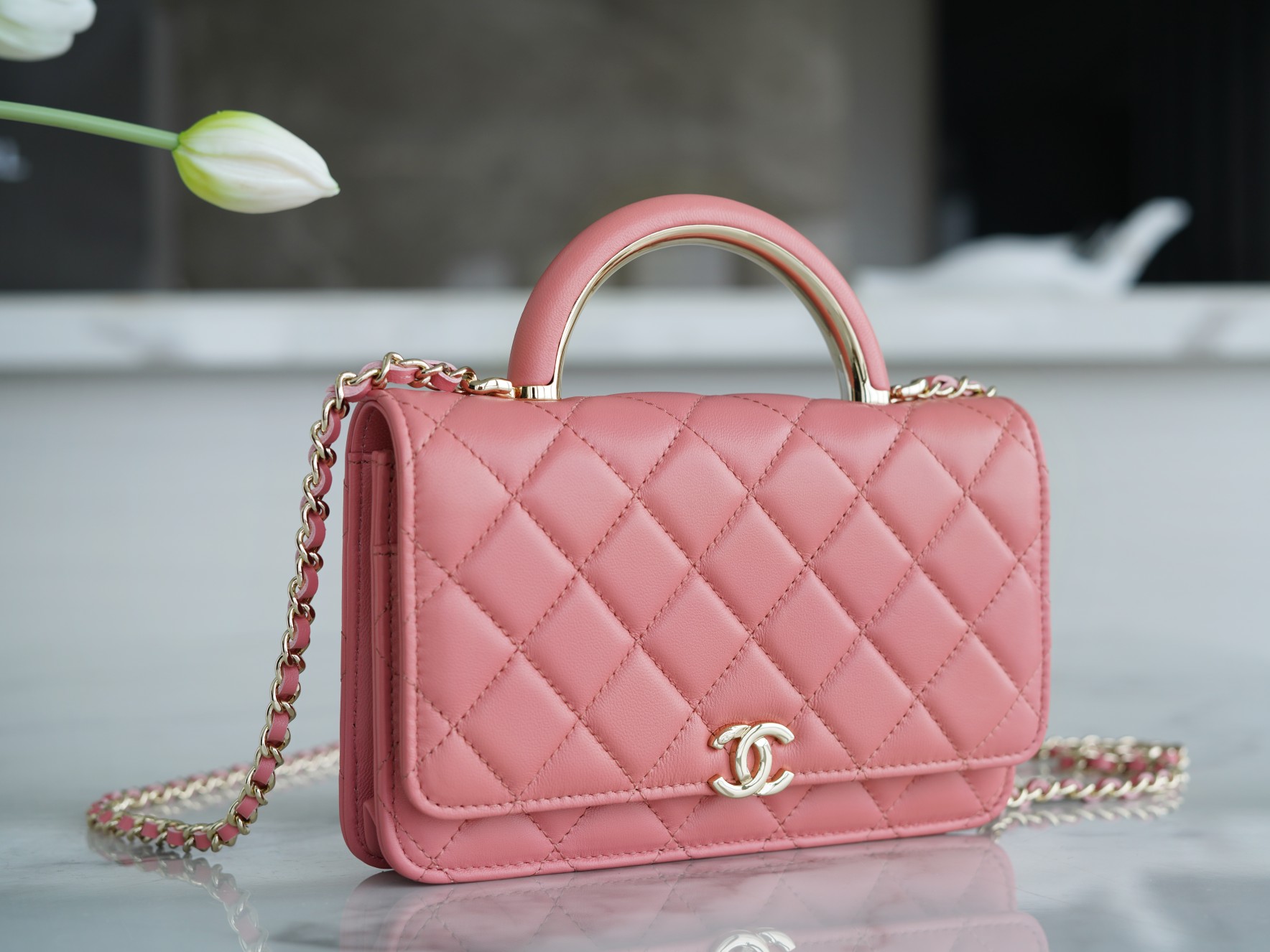 Chanel 22A Metal Handle WOC  