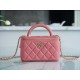 Chanel 22A Long Box Tote Peach Pink  