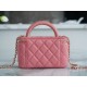 Chanel 22A Long Box Tote Peach Pink  