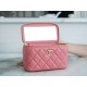 Chanel 22A Long Box Tote Peach Pink  