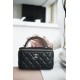 Chanel 22A Long Box Tote Black  