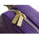 Chanel 22A Mini Chain Makeup Bag Purple Lambskin  