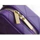 Chanel 22A Mini Chain Makeup Bag Purple Lambskin  