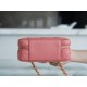 Chanel 22A Mini Chain Makeup Bag Pink Lambskin  