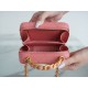 Chanel 22A Mini Chain Makeup Bag Pink Lambskin  