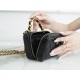 Chanel 22A Mini Chain Makeup Bag Black Lambskin  