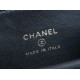 Chanel 22A Mini Chain Makeup Bag Black Lambskin  