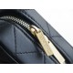 Chanel 22A Mini Chain Makeup Bag Black Lambskin  