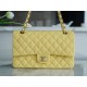 Classic Flap Washed Calfskin Medium Chick Yellow  