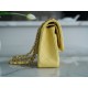 Classic Flap Washed Calfskin Medium Chick Yellow  