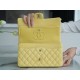 Classic Flap Washed Calfskin Medium Chick Yellow  