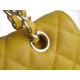 CF Classic Flap Washed Calfskin Medium Mango Yellow  