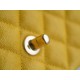 CF Classic Flap Washed Calfskin Medium Mango Yellow  