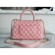 Chanel Coco Handle Calfskin Handle Pink Small  