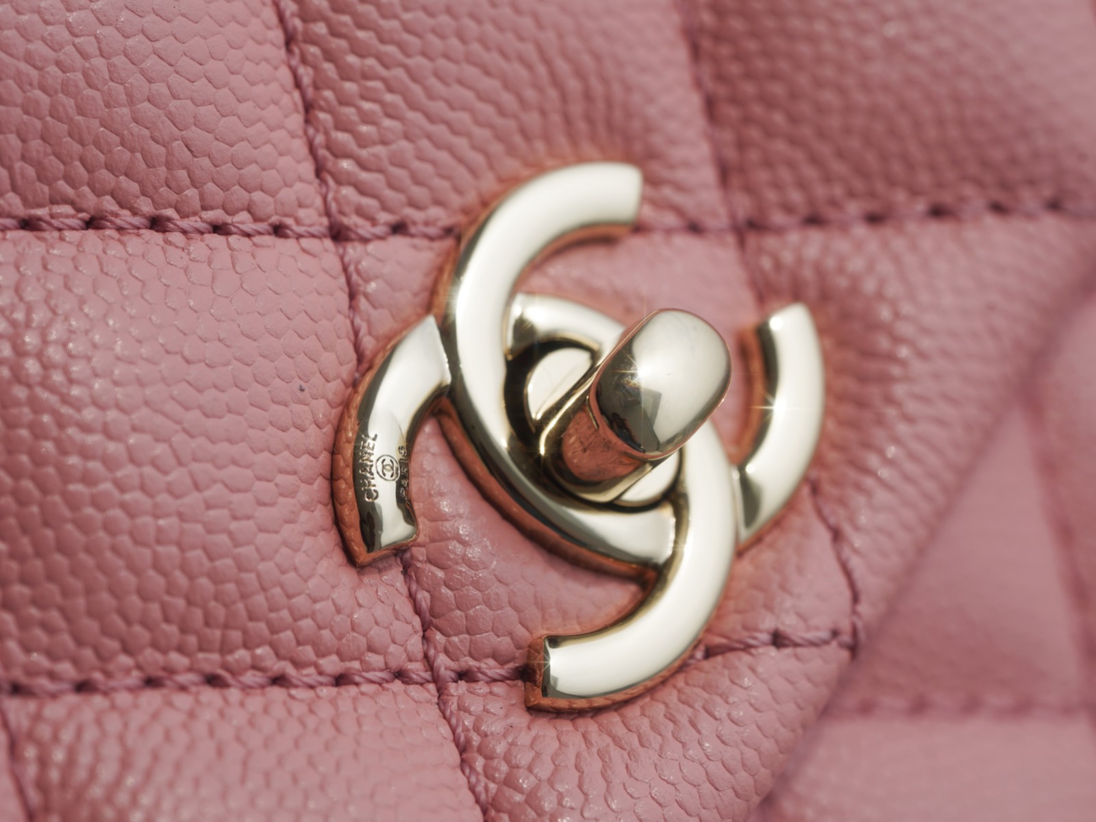 Chanel Coco Handle Calfskin Handle Pink Small  