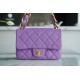 Chanel 22S Chunky Chain CF Shoulder Bag Small Purple