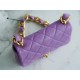 Chanel 22S Chunky Chain CF Shoulder Bag Small Purple