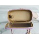 Chanel 22S Woven Gold Ball Long Box Purple Lambskin  