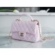 Mini Sakura Pink Light Gold Classic Flap Lambskin  