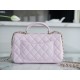 Mini Sakura Pink Light Gold Classic Flap Lambskin  