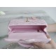 Mini Sakura Pink Light Gold Classic Flap Lambskin  