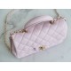 Mini Sakura Pink Light Gold Classic Flap Lambskin  