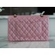 Classic Flap Washed Calfskin Medium Pearl Pink  