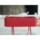 Classic Flap Washed Calfskin Medium Bright Red  