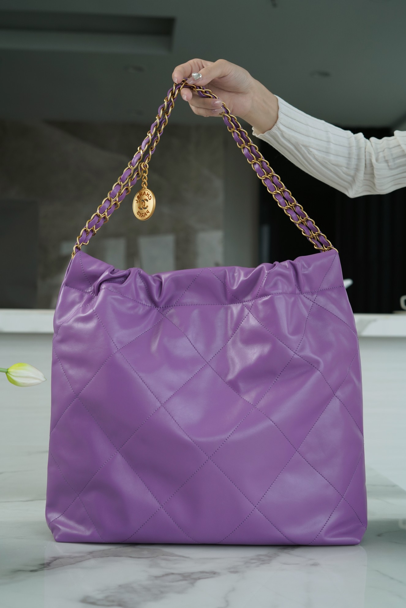 Chanel 22P Handbag Medium Purple  