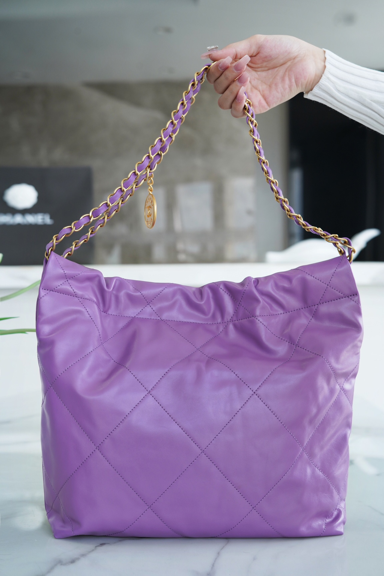 Chanel 22P Handbag Purple  