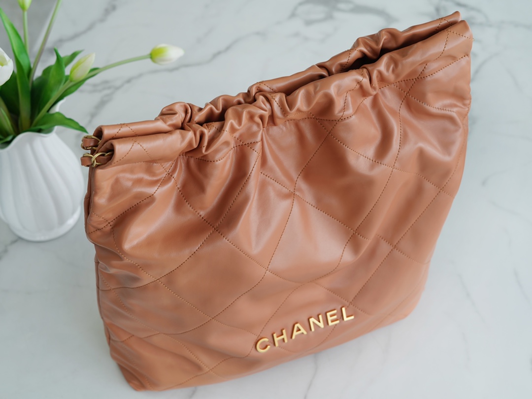 Chanel 22P Handbag Large Caramel  