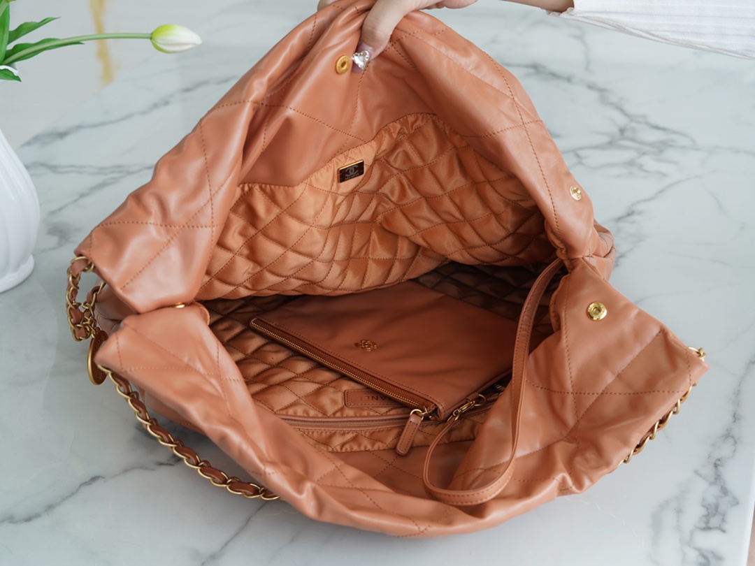 Chanel 22P Handbag Large Caramel  