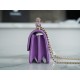 Chanel 22S Enamel Handle Chain Bag Purple Lambskin  