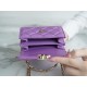 Chanel 22S Enamel Handle Chain Bag Purple Lambskin  