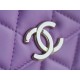 Chanel 22S Enamel Handle Chain Bag Purple Lambskin  