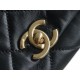 Chanel 22A Chunky Chain Flap Bag Mini Classic Black Lambskin  