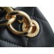 Chanel 22A Chunky Chain Flap Bag Mini Classic Black Lambskin  