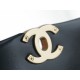 Chanel 22A Chunky Chain Flap Bag Mini Classic Black Lambskin  