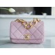 Chanel 22A Chunky Chain Flap Bag Mini Pink Lambskin  