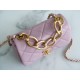 Chanel 22A Chunky Chain Flap Bag Mini Pink Lambskin  