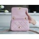 Chanel 22A Chunky Chain Flap Bag Mini Pink Lambskin  