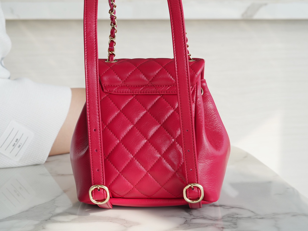 Chanel 21/22 Duma Backpack Fuchsia Waxed Calfskin  