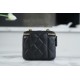 Chanel 22S Woven Gold Ball Box Bag Black Lambskin  