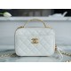 Chanel 22S Hollow Handle Camera Bag White Calfskin  